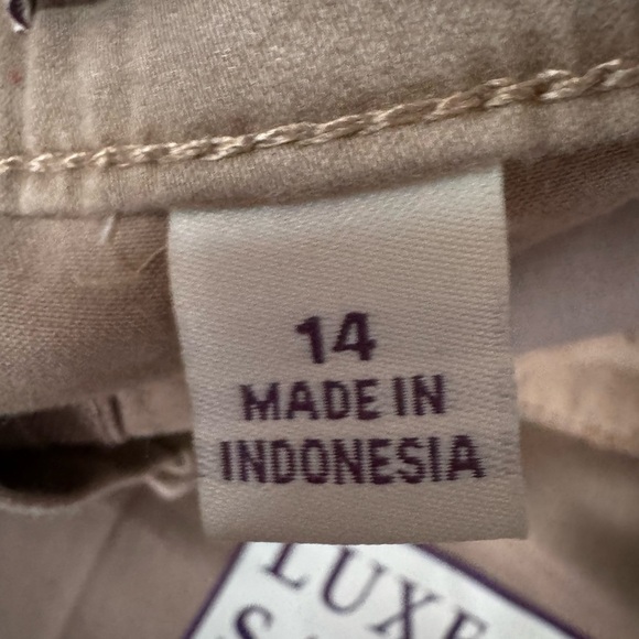 Gloria Vanderbilt Khaki Unlimited Luxe Sateen Pants Size 14 Average New - Picture 6 of 6